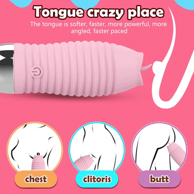 รีโมทคอนโทรลไร้สายลิ้นสั่น 10 โหมด USB ชาร์จ Vibrating ไข่นวด G-spot เลีย Clit Stimulator เพศของเล่นสําหรับผู้หญิง