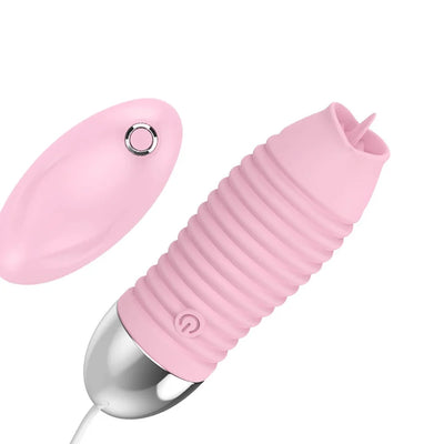 รีโมทคอนโทรลไร้สายลิ้นสั่น 10 โหมด USB ชาร์จ Vibrating ไข่นวด G-spot เลีย Clit Stimulator เพศของเล่นสําหรับผู้หญิง