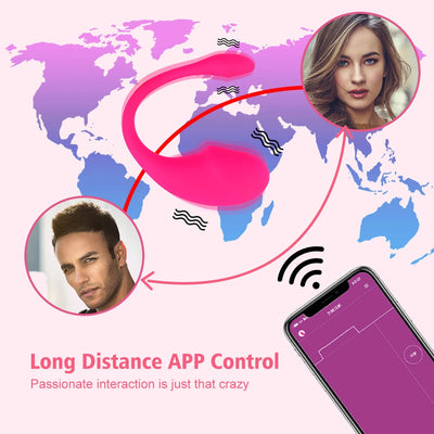 เครื่องสั่นดิลโด้แบบจีสปอตไร้สายระบบสั่นสำหรับสตรีควบคุมรีโมทแอปเซ็กซ์ทอยไข่สั่นสำหรับผู้ใหญ่