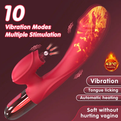 Powerful Vibrator for Women Tongue Licking Clitoris Vibration Stimulator Female Masturbator G Spot Dildo Adults Goods Sex Toys