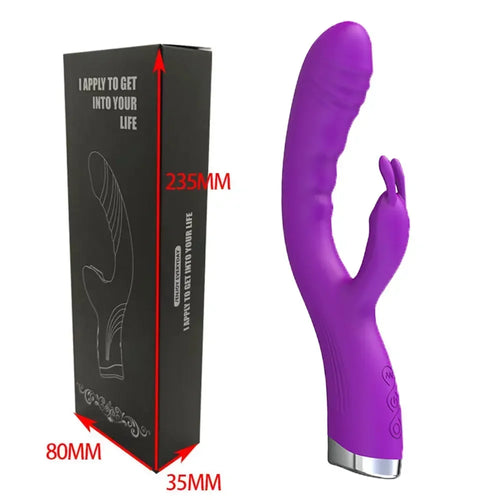 10 Speed G Spot Vibrator USB ชาร์จที่มีประสิทธิภาพ Dildo Rabbit Vibrator สําหรับผู้หญิง Clitoris นวดกระตุ้นของเล่นสําหรับผู้ใหญ่