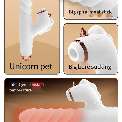 หญิงMasturbationของเล่นเพศVibratorรูปยูนิคอร์นความร้อนDildoเครื่องClitoris SuckerนวดSexshopเครื่องมือสําหรับผู้ใหญ่