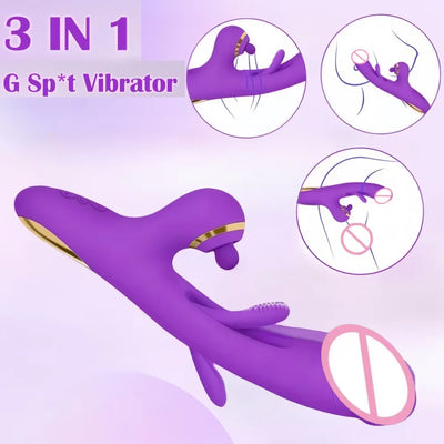 sextoys เครื่องกระตุ้นความสุขทางเพศแบบจำลอง ดิลโด ไวเบรเตอร์ กระตุ้นคลิตอริส ช่องคลอด ทวารหนัก แบบสั่น กระตุ้นจุดจี หัวนม ดูด นวด สำหรับผู้หญิง