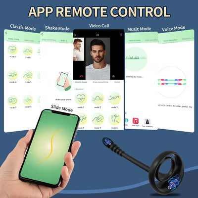 App รีโมทคอนโทรล Cock Vibrator ชาย Prostate Massager DELAY Ejaculation แหวนอวัยวะเพศชาย Anal BUTT Plug เพศของเล่นสําหรับผู้ชายผู้ใหญ่ 18