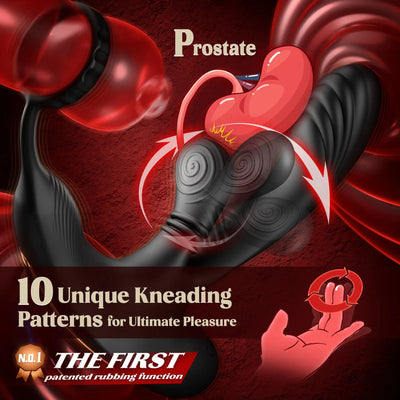 sex toys เครื่องนวดต่อมลูกหมากแบบวงกลมพร้อมแหวนรัดองคชาต 3 in 1 รูปตัว L ของเล่นทางเพศสำหรับผู้ชายรักร่วมเพศ