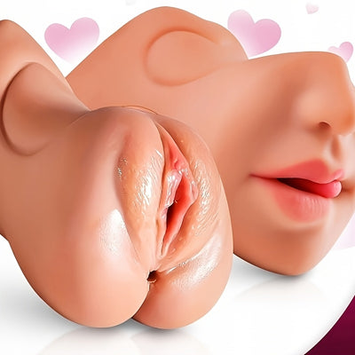 Male Masturbator, Male Masturbation Toy with Realistic Texture Mouth, Deep Throat Oral Work Male Sex Toy, Male Masturbation Sex Doll, Realistic Touch, Delicate Skin Texture, Realistic Oral And Vaginal Appearance