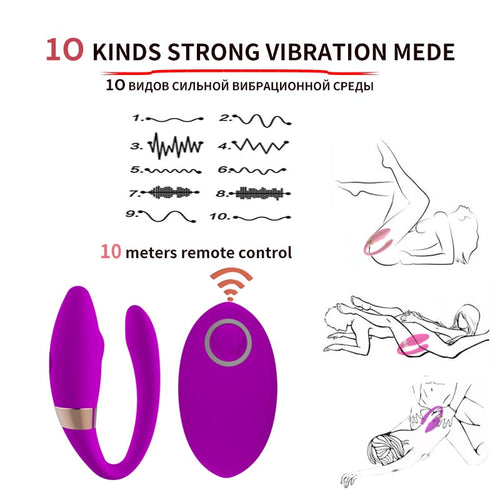 10 Speed G Spot Vibrator Wireless Remote Control Clitoris Stimulator Wearable Panties Dildo Vibrating Egg Sex Toys for Women