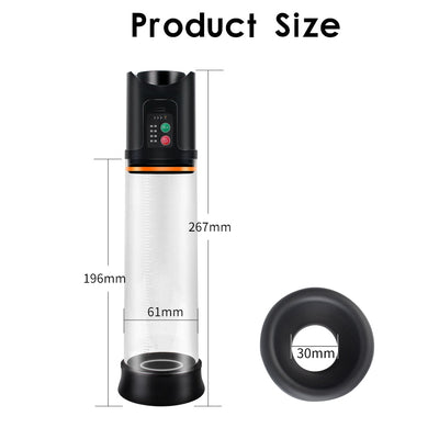 Electric Penis Pump Male Masturbator USB Charging Automatic Penis Extender Vacuum Pump Penile Enlarger Erection Sex Toys for Men