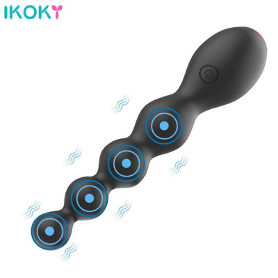 IKOKY 10 Speed  Vibrating Butt Plug Sex Toy for Women  Clitoris Stimulator Prostate Massager Erotic Anal Beads Vibrator