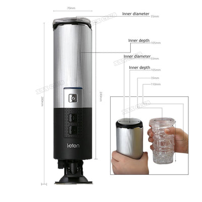 LETEN Retractable Male Masturbator Male Automatic Sex Machine Thrusting Piston Masturbation Cup Sex Toys for Men