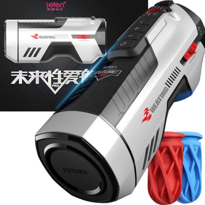 Leten New Automatically Retractable Wheels Male Masturbators Cup Sucking Heated Vaginal Masturbation Cup Adult Sex Toys for Men