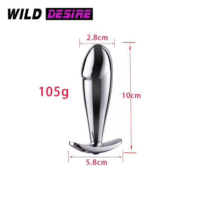 NEW Small Metal Butt Plug Dildo for Beginner Women Men Intimate Goods Strapon Anal Toys Sex Accessories Anal Beads Training 18+
