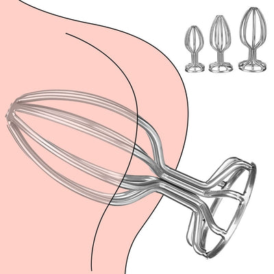 New Style Metal Anal Plug Hollow Out Butt Plug Dildo for Women Couple Masturbator Intimate Goods Anal Toys Sex Toys for Adults18